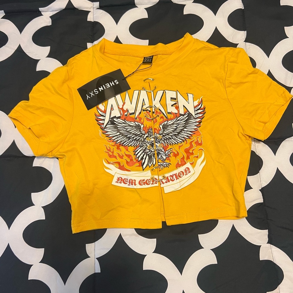 Yellow Crop Top.